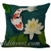 Cuadrado 18 "algodón de lino flores de loto sofá decorativo Mantas cojines asiento de coche Almohadas no presentación Decoración para el hogar p1003 ali-01731642